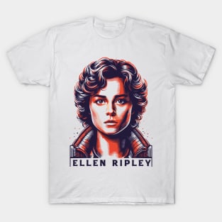 Retro Ellen Ripley Alien Fan Art T-Shirt